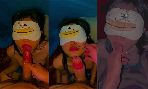 Poster of Em nữ sinh non tơ bịt mắt bú cu rồi để anh xuất tinh vào mặt