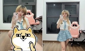 Poster of Video sex Em gái xinh Linh Kute Địt nhau với bạn cực nét